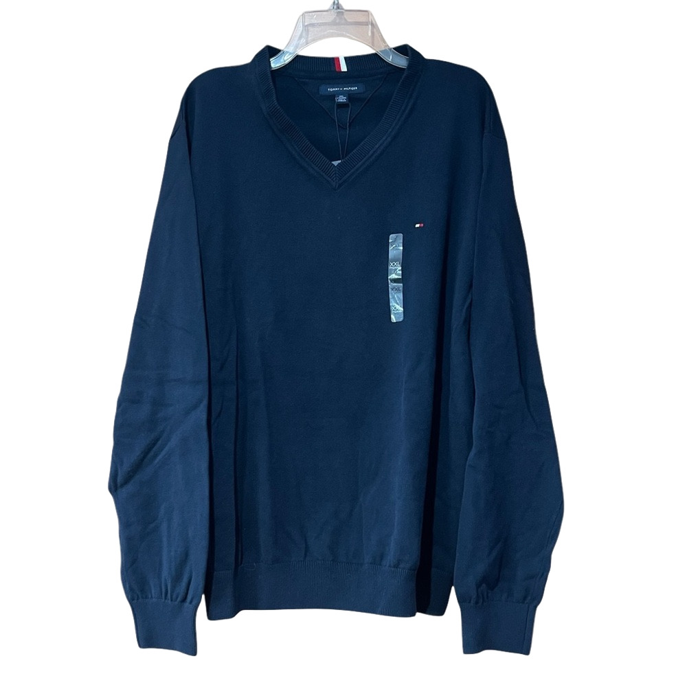Tommy Hilfiger Blue V Neck Sweater Men's XXL NWT